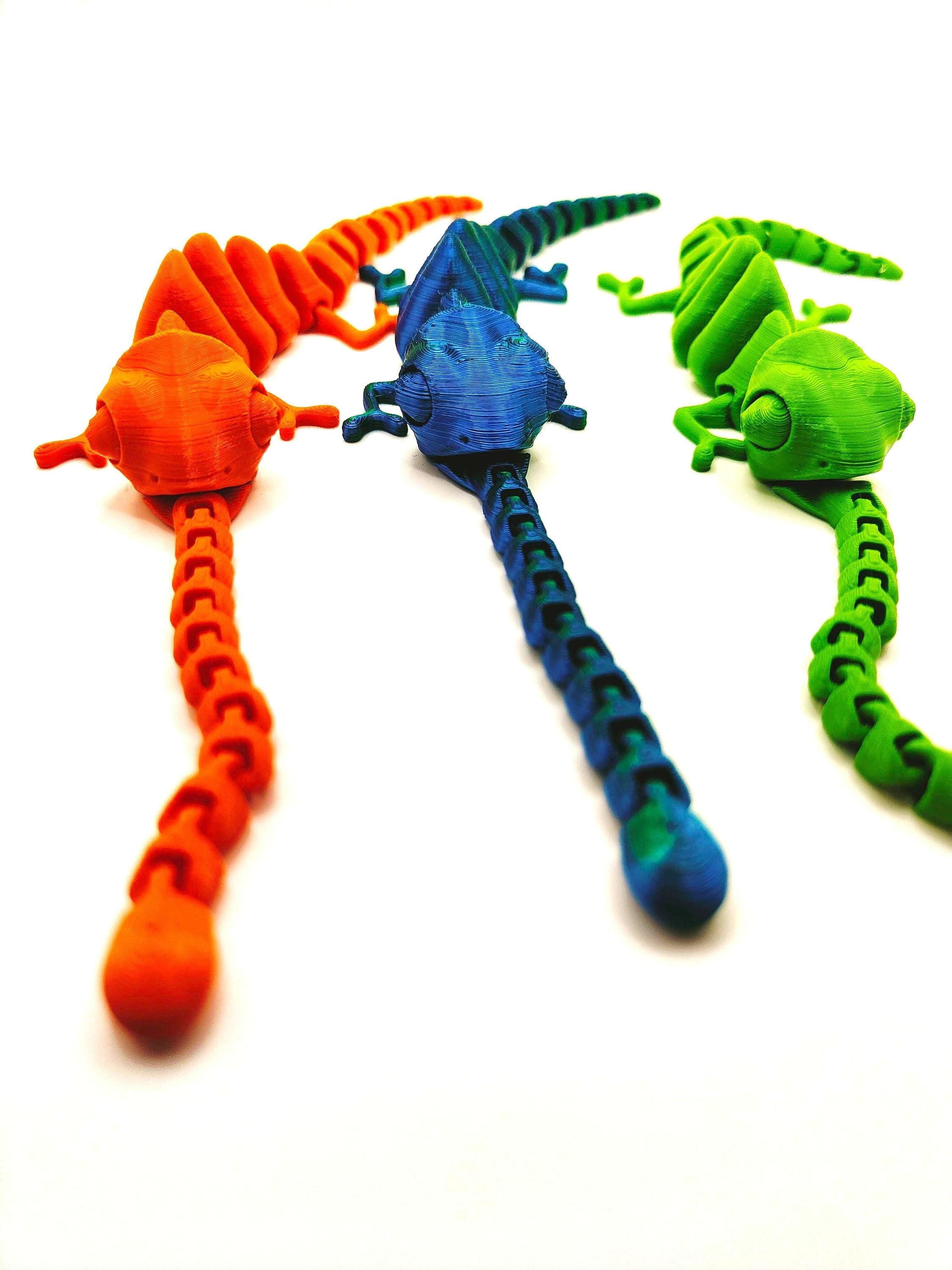 Articulated chameleon | Gift | Flexi Fidget Toy | 3D printing | Chameleon | Anti stress desk pet